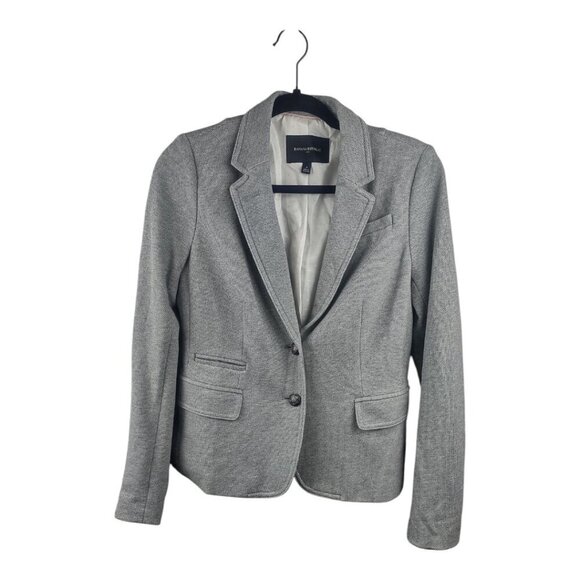 Banana Republic Jackets & Blazers - Women's Banana Republic Light Gray Academy Blazer Cotton Size 8